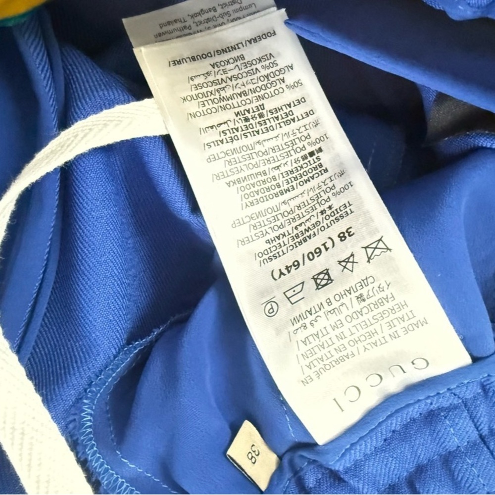 Gucci x Adidas Women's Blue Track Pants , size 38 NWT - Picture 7 of 9